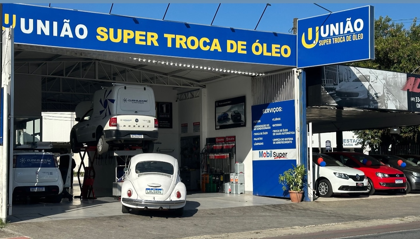 Fachada da União Super Troca de Óleo em Itajaí